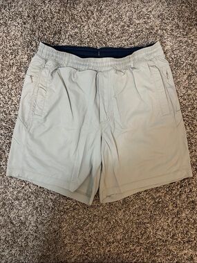 Birddogs Light Gray/Tan Shorts with Navy Waistband